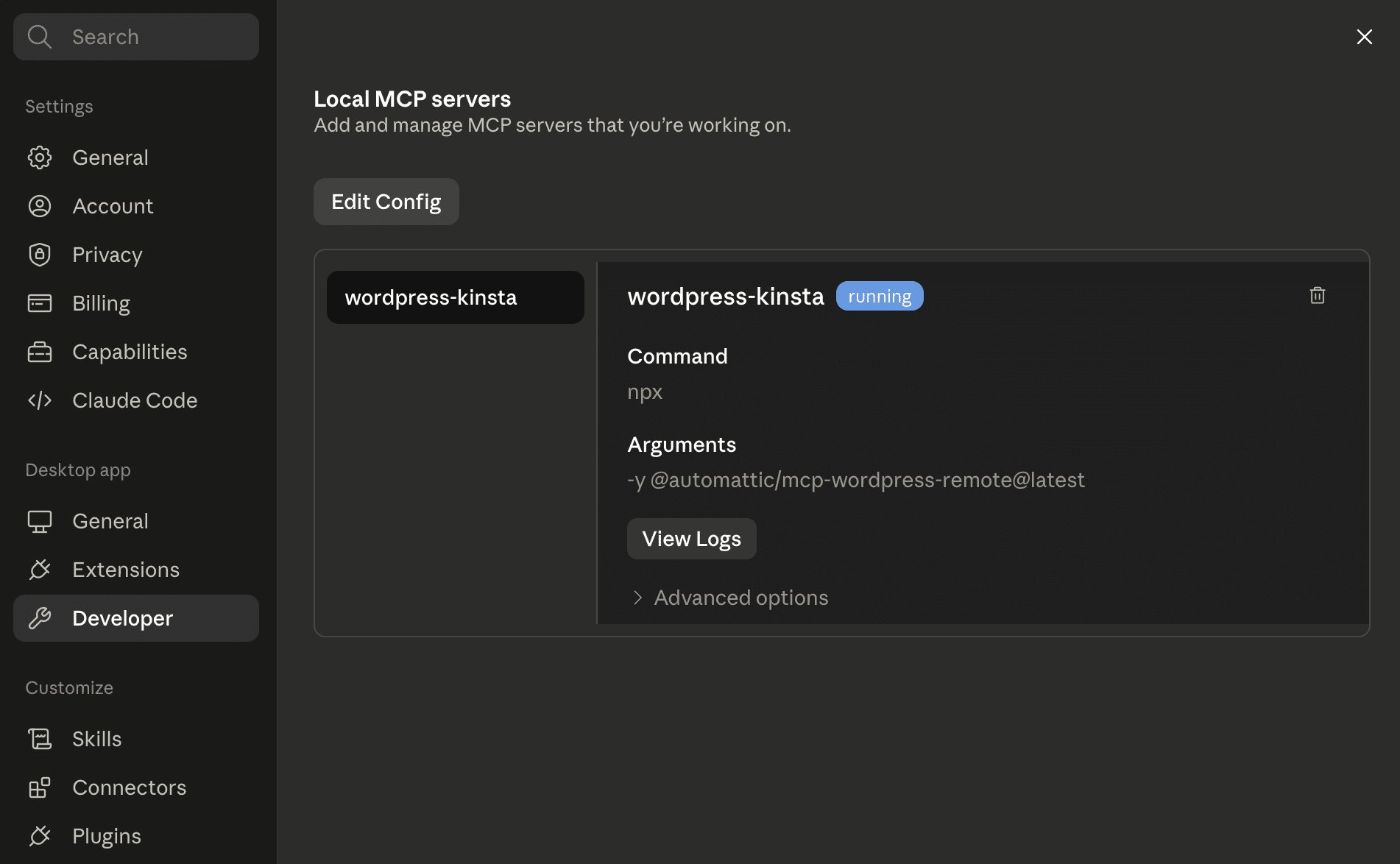 Server MCP locali in Claude Desktop