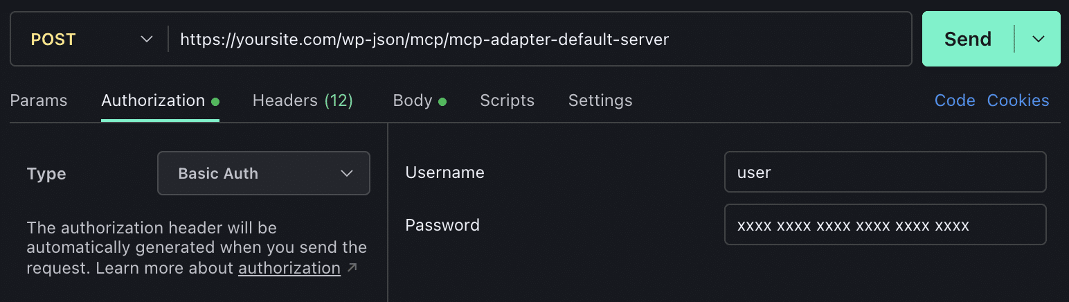 Impostare Authorization: Basic Auth in Postman