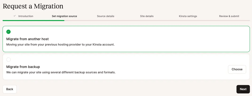 request migration