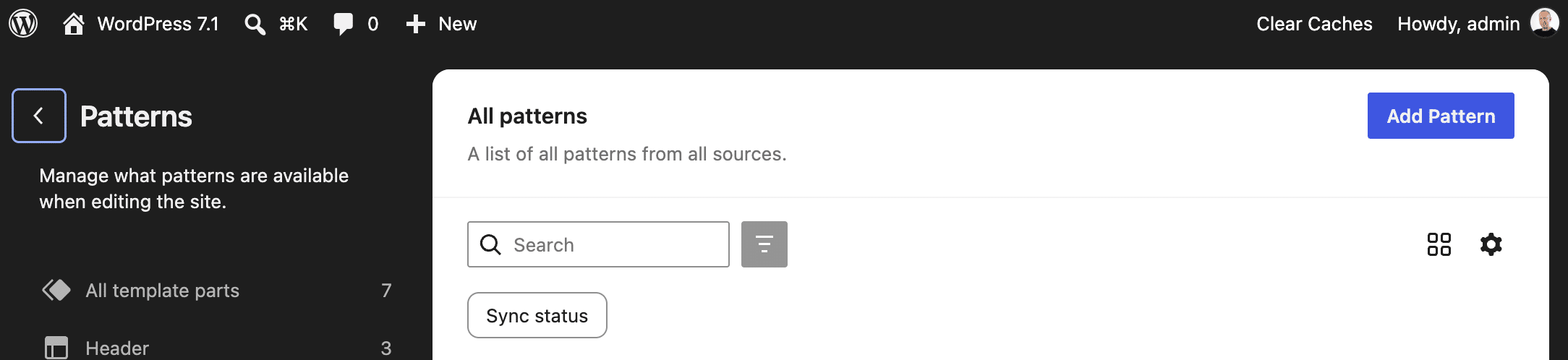 The admin toolbar in the Site Editor