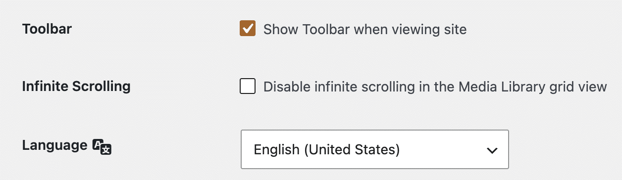 Disable infinite scrolling in the Media Library grid view option