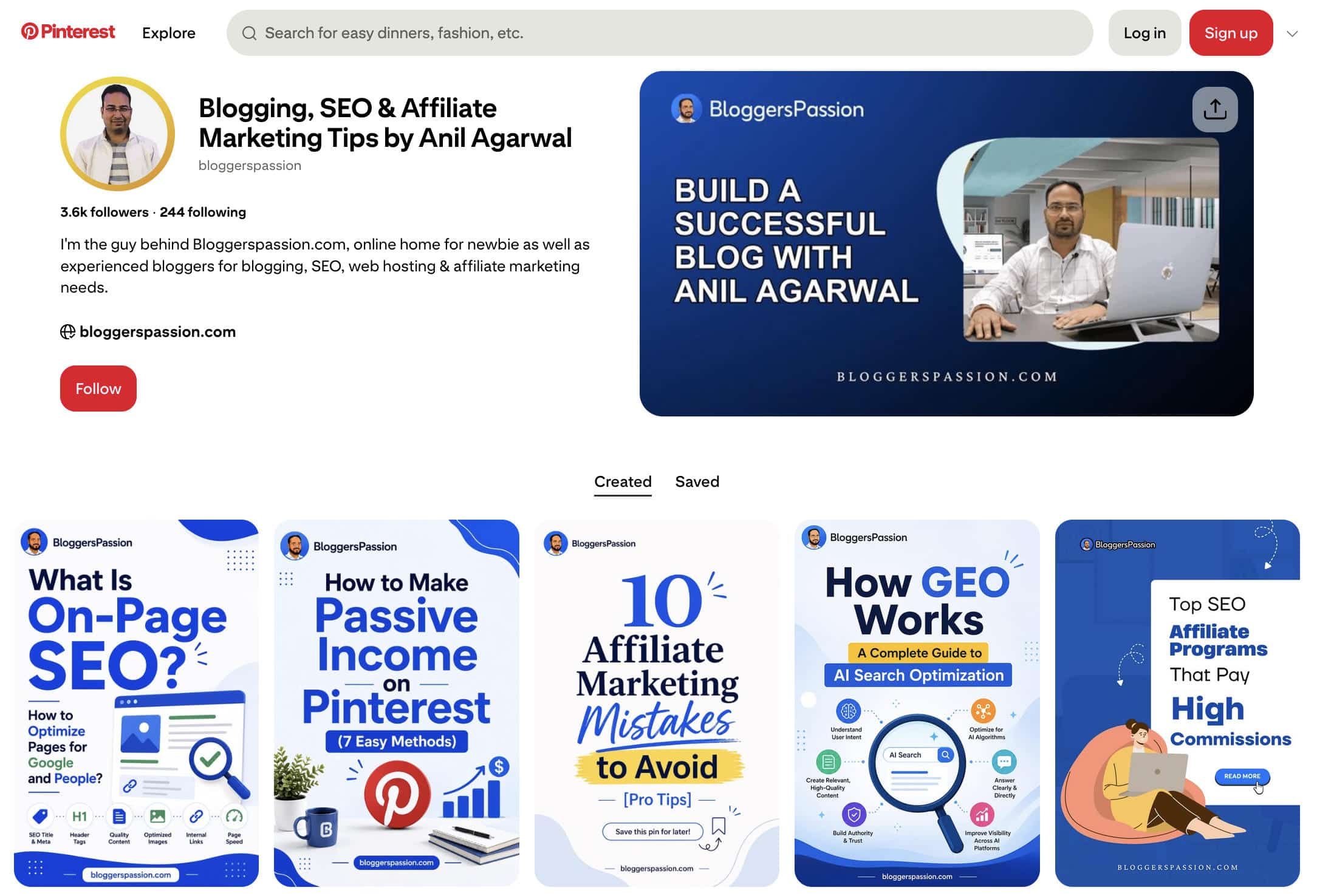 Blogger Passion on Pinterest