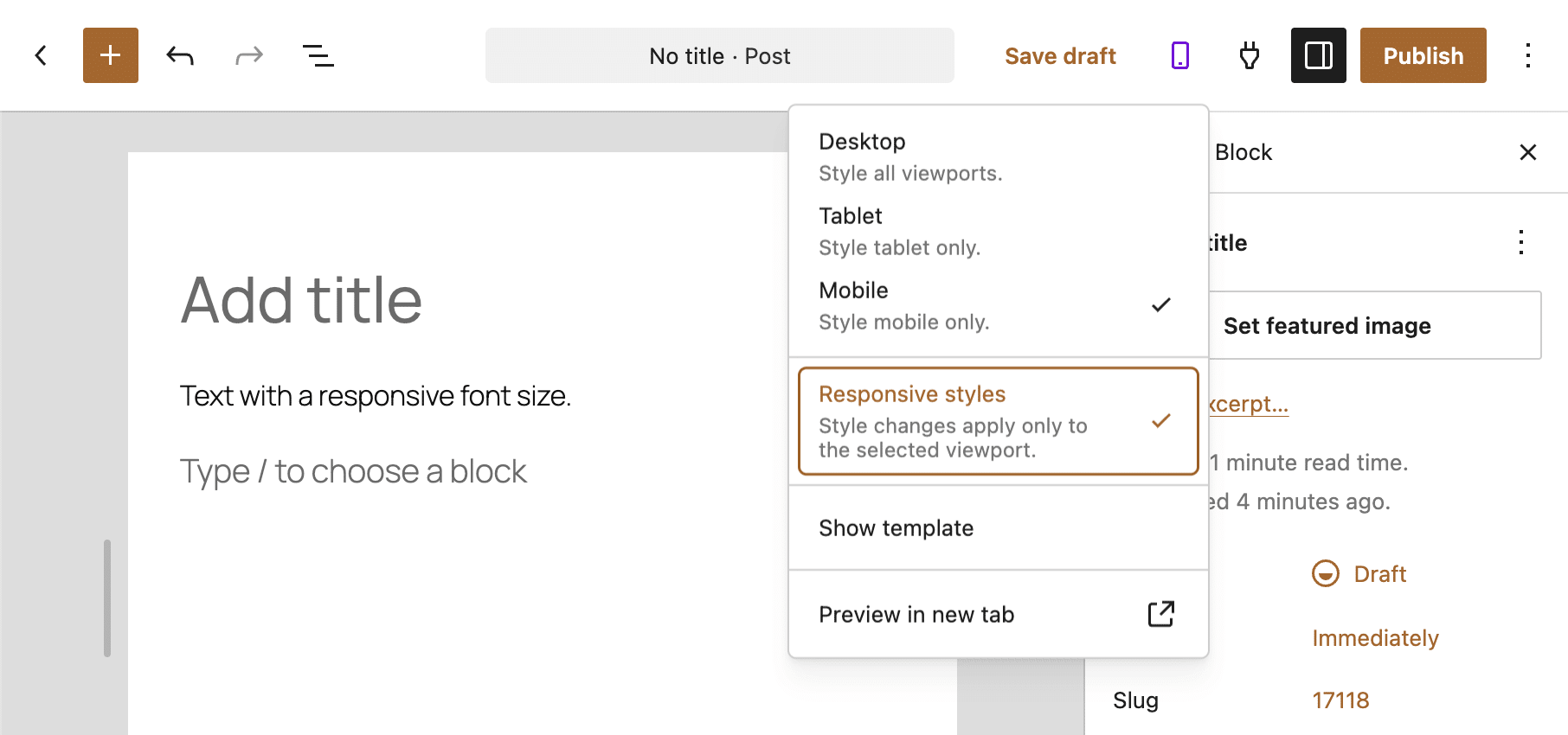 Responsive styles in WordPress 7.1