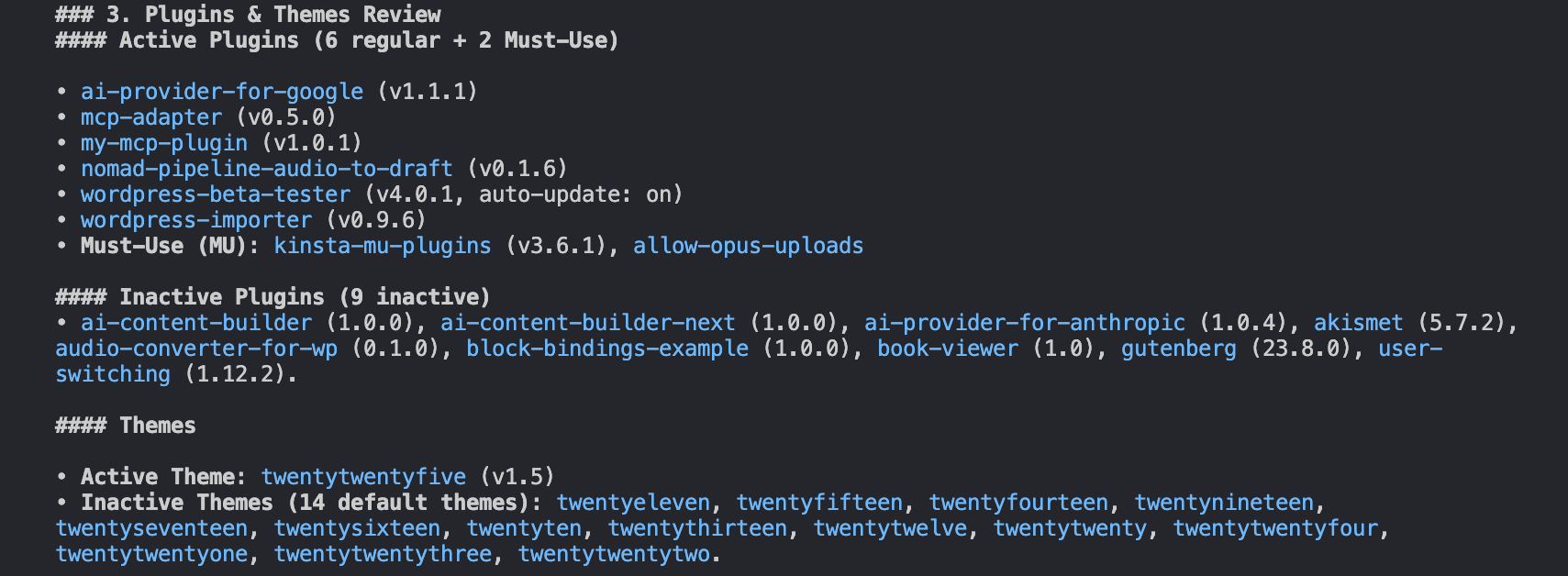 Antigravity CLI provides a specific section for plugins and themes.