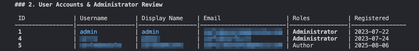 Antigravity CLI provides a detailed user table.