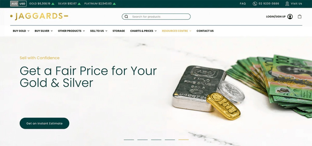The Jagaards website homepage